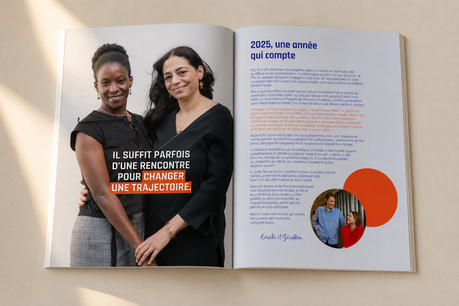 rapport annuel ouvert sur la page 2 et 3.